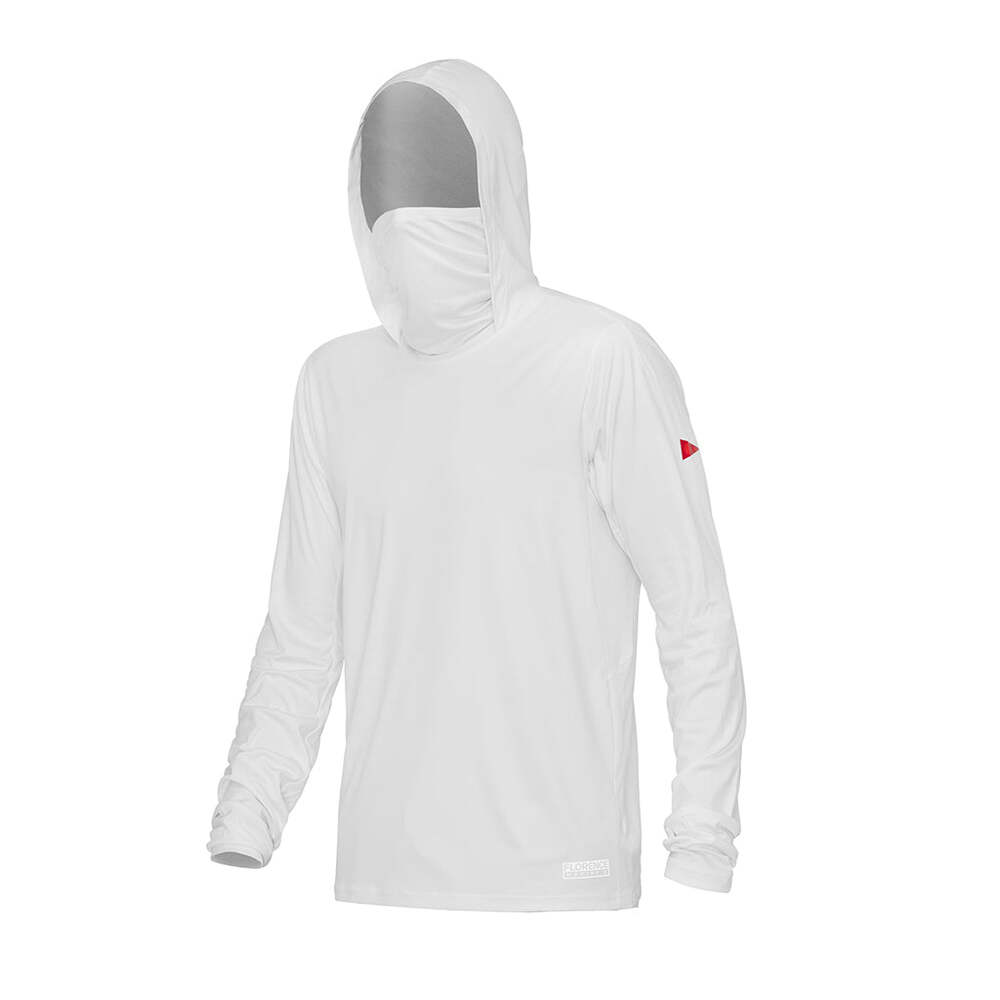 Florence Marine X Sun Protection Hoodie with Built-In Face Mask - White